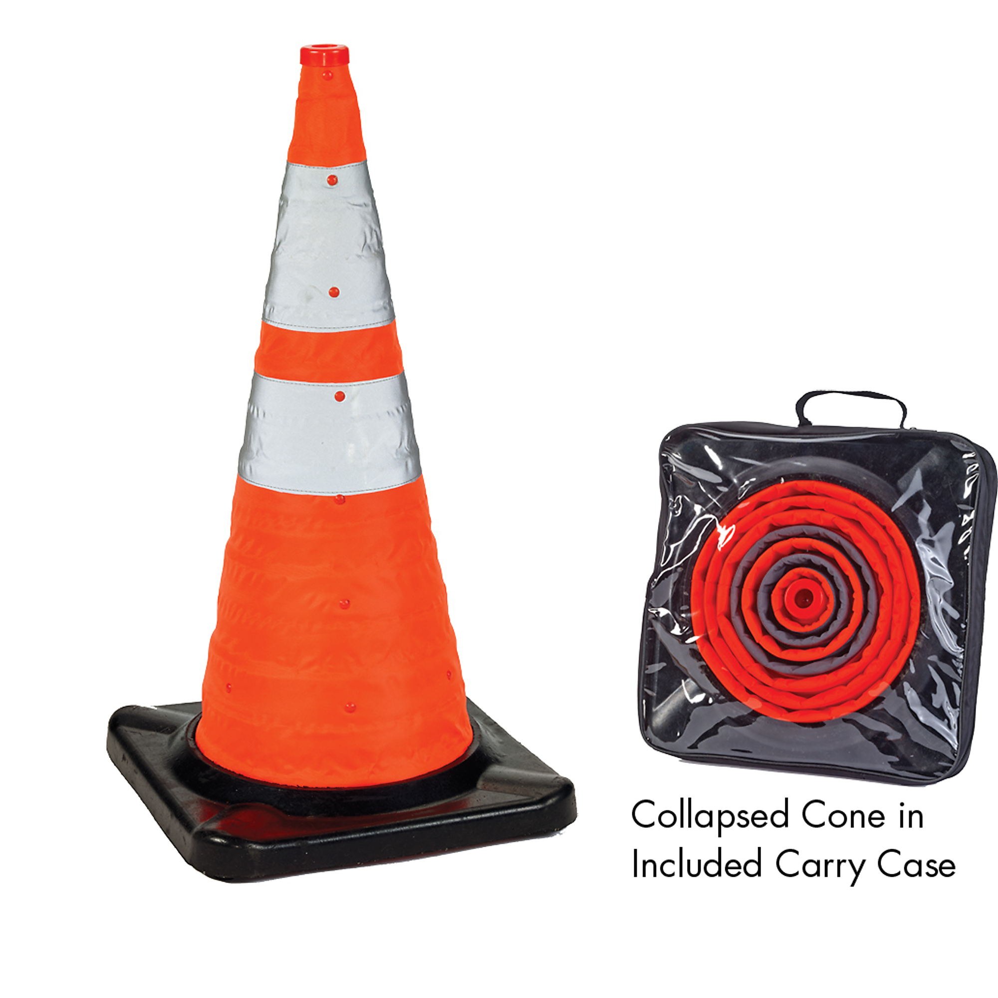 Mutual Industries 17731-0-28 28" Orange Collaps Cone Rubber Base 1Pk